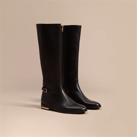 knee-high leather riding boots burberry|burberry boots with clear heels.